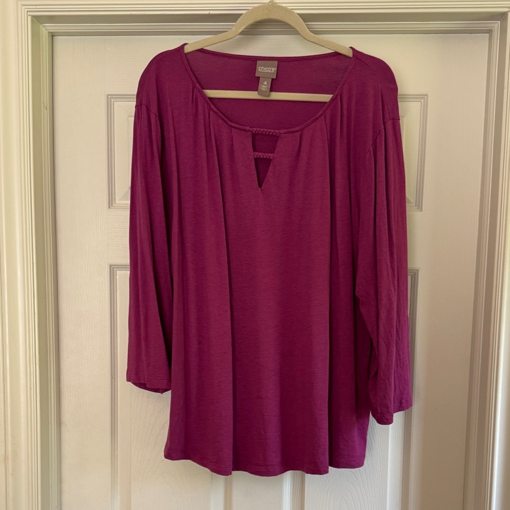 Chico's Magenta Tunic Top